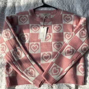 Knitted/sweater/pink/soft/cozy/medium/
